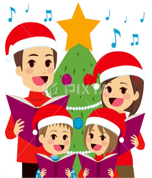 Family Singing Christmas Carols 17889226